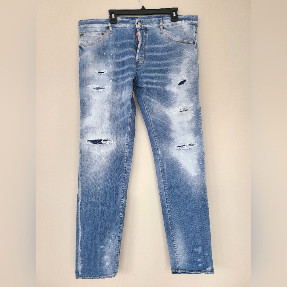 DSQUARED2 🇨🇦 Distressed Cool Guy Jeans - Fits 40" Waist, Blue